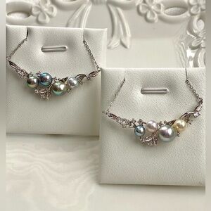 N251-Handmade High Quality S925 Akoya Pearl Necklace